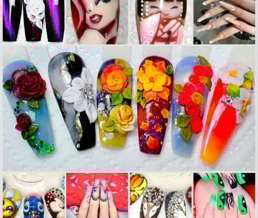 Manicura Barcelona, Nail art, 3D, Uñas Barcelona, mejor salón de uñas en Barcelona, uñas acrílicas, manicura en Barcelona