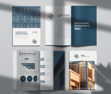 Maquette mise en page catalogue magazine charte graphique
