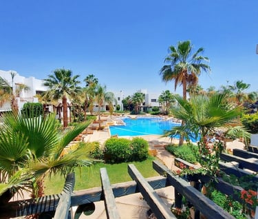 DELTA 1 bedroom first floor private entrance balcony on pool SHARM EL SHEIKH PROPERTY FOR RENT