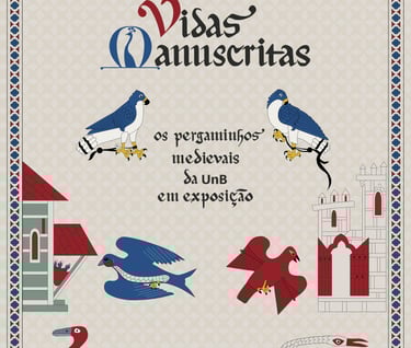 Capa do livro Vidas Manuscritas, mostra animais retirados de um bestiário medieval