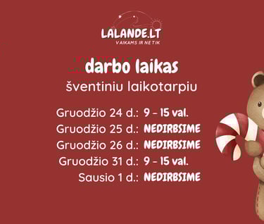 lalande.lt parduotuve vaikams kaune darbo laikas per kaledas ir naujuosius metus