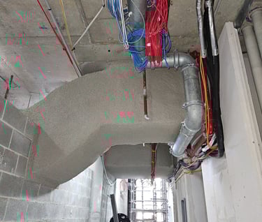 Vermiculite, Fire Spray on duct