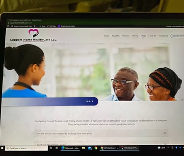 a nurse educating patient and family member