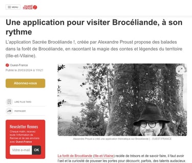 sacrée brocéliande presse