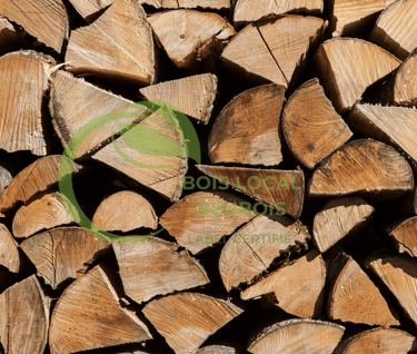 des morceaux de bûches empilées