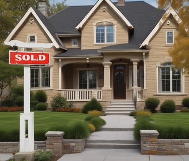 a large house with a pool in front of it