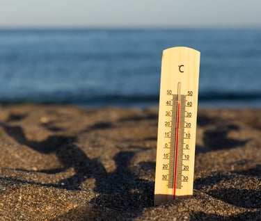 temômetro e praia