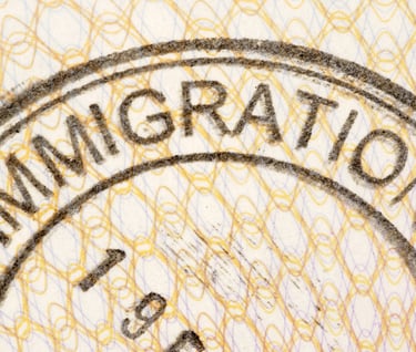imagem de documento de imigração
