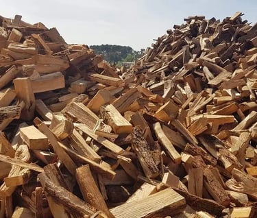 tas de bûches empilées