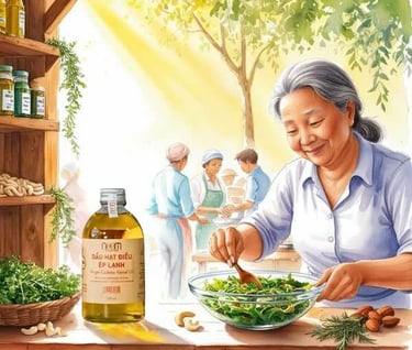 Dầu hạt điều ép lạnh chiên xào nấu