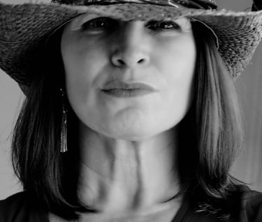 Woman in a straw hat