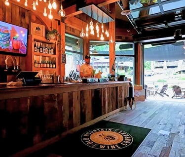 Old Mountain Wine Company taste testing bar