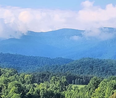 Smoky Mountains and valley view