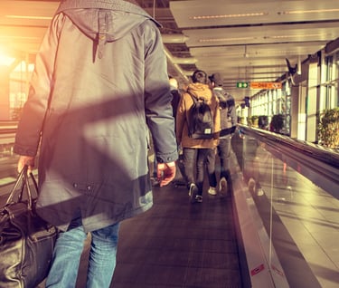 travelers at airport