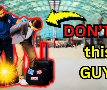 TSA Officer Arresting a flyer at the airport