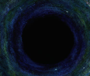 Painting of a black hole