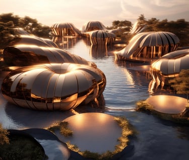 futuristic resort