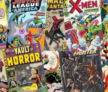 Silver Age comic book montage