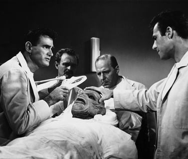 Scientists examine the Creature