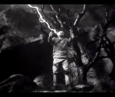 Lon Chaney gets recharged as the Frankenstein Monster