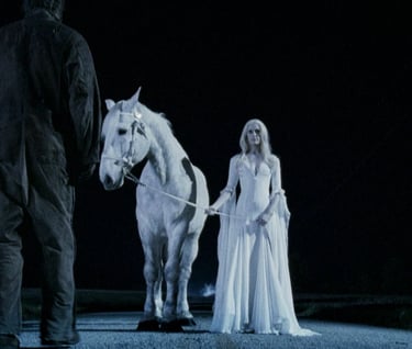 Michael Myers, a horse and Deborah Myers. (Dont ask about the horse!)