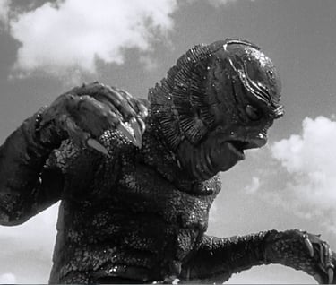The creature on land