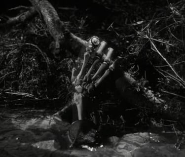 Dracula's remains, with the ring.