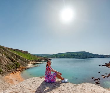 malta clay cliffs ghajn tuffieha riviera beach qarraba bay