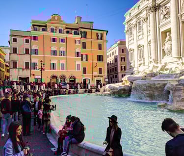 italy roma trevi fountain