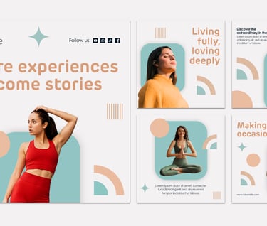 Plantillas de redes sociales de estilo de vida Bloom Life