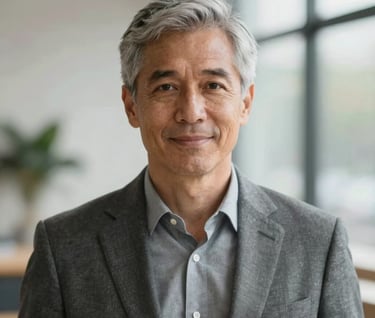 A professional senior portrait of a young adult looking confidently into the camera, soft natural light, premium and approachable style with #6A5F60 muted accents.