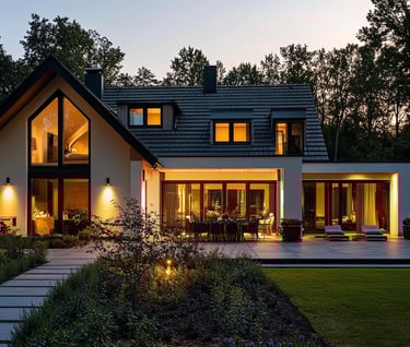 Modern residential home exterior representing HVAC pricing transparency & independent cost analysis