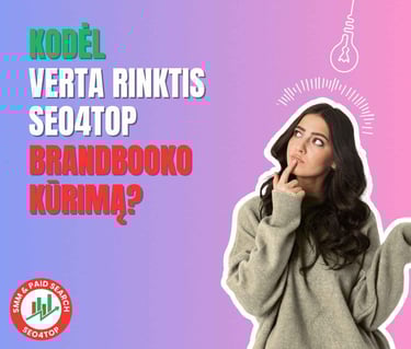 Kodėl verta rinktis SEO4TOP Brandbooko kūrimą?