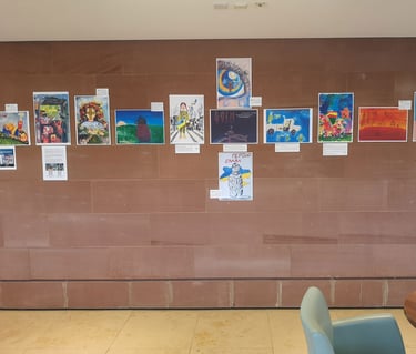 exhibition of paintings by children affected by war in Liverpool