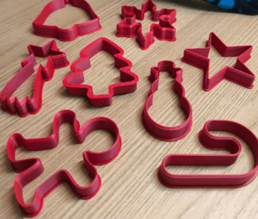 cortadores de massa em formatos natalinos