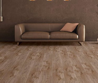 Oak Wheat Laminate Flooring Installed Image