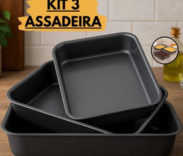 Kit Forma Assadeira Antiaderente