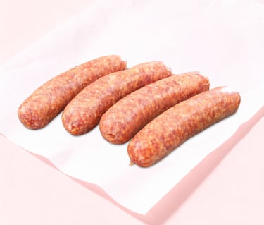 Saucisses de veau tendres et savoureuses, viande sélectionnée