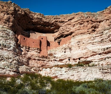 Sedona - Montezuma Castle is a 20 Room Sinauga Indian Cliff Dwelling