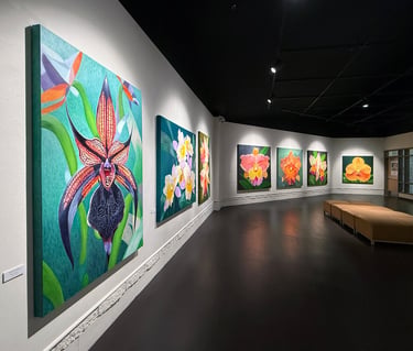  Installation of monumental botanical art by Christine Knize at College of Southern Nevada