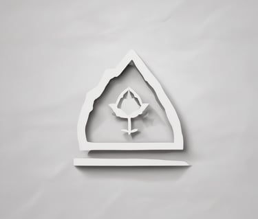 a white paper cutout of a leaf in a window