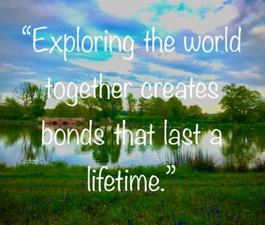 picture of nature with a most Inspiring family travel qoute