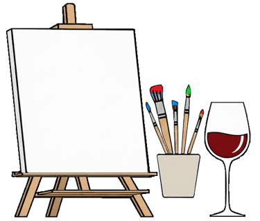 Wine and Paint, Paint and Sip, canvas and cocktails