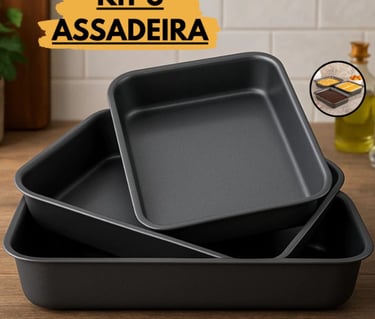 Kit Forma Assadeira Antiaderente