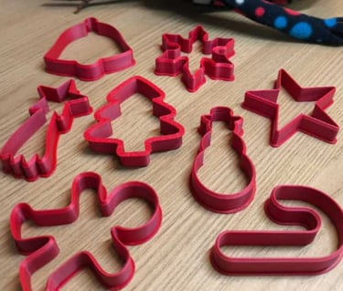 cortadores de massa em formatos natalinos