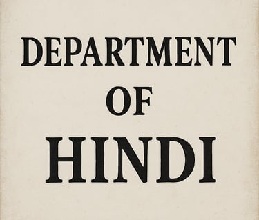 Department of Hindi