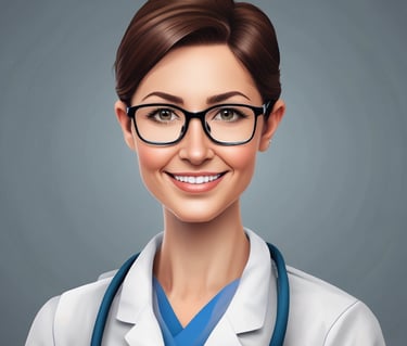 person in white and black stethoscope