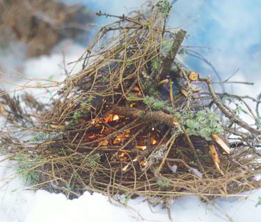 image of starting fire in any condition using 