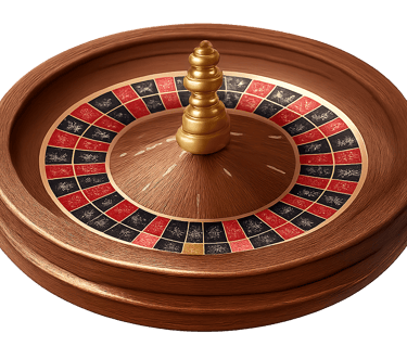 Casino roulette wheel.