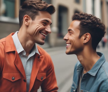 man standing near white wall
